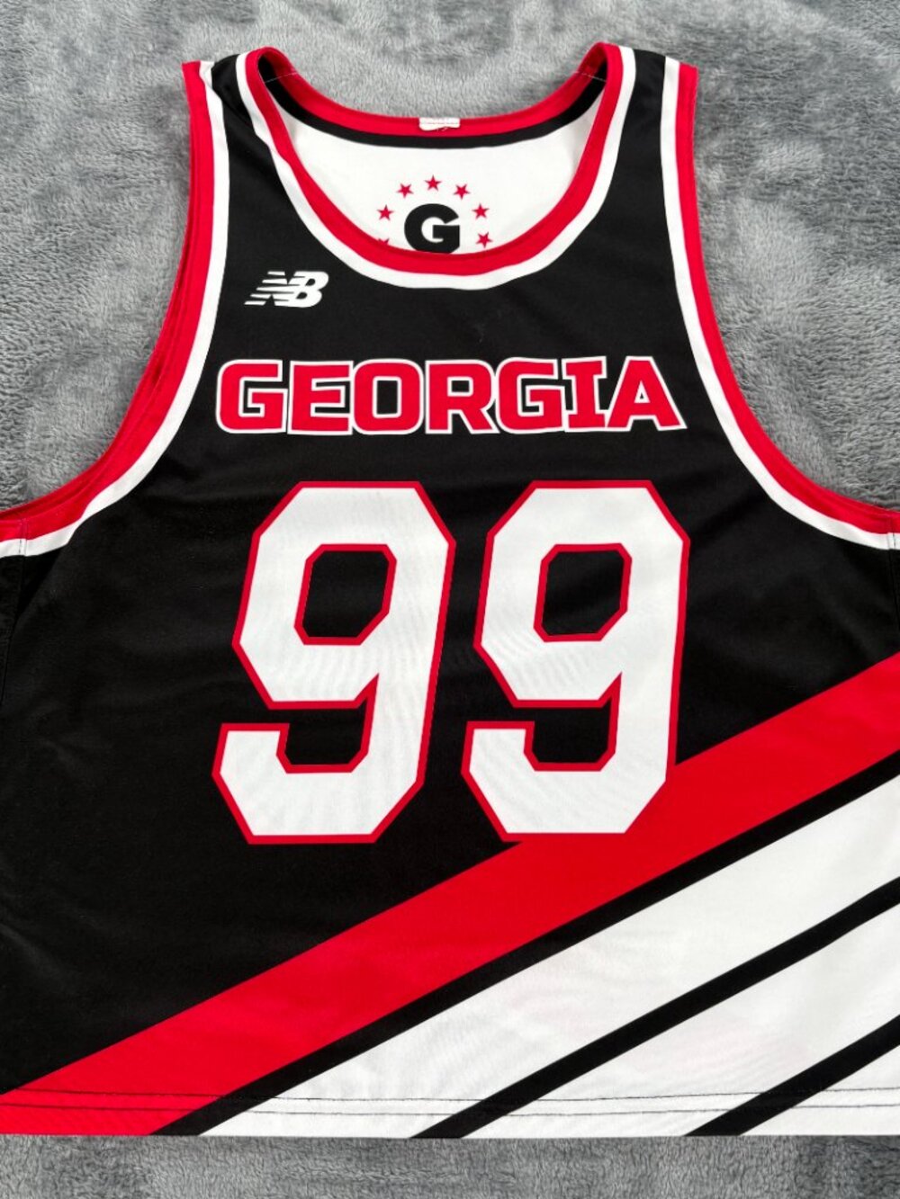 New Balance Lacrosse Jersey Men L Player Team Issued UGA Georgia Bulldogs